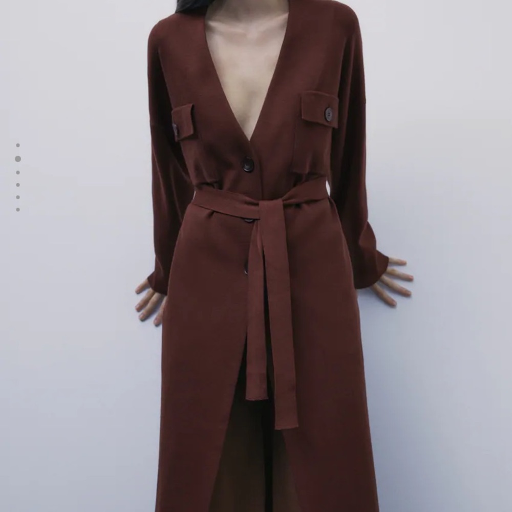 NWT Zara long duster sweater coat